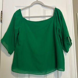 Alice and Olivia green blouse
